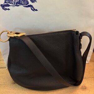 Burberry Knight Large Bag - Black Leather